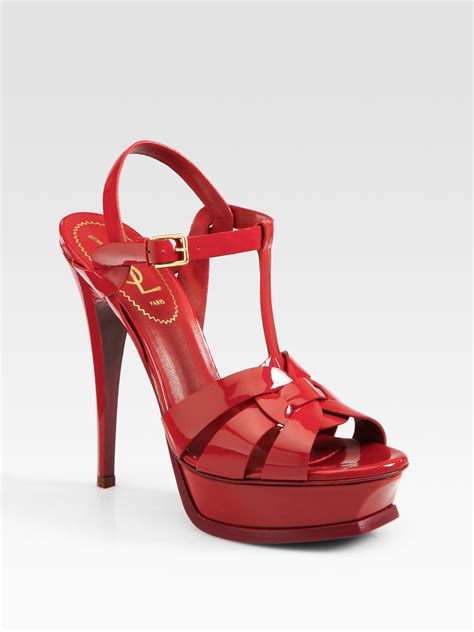 cherry red ysl heels|Red Saint Laurent Shoes for Women .